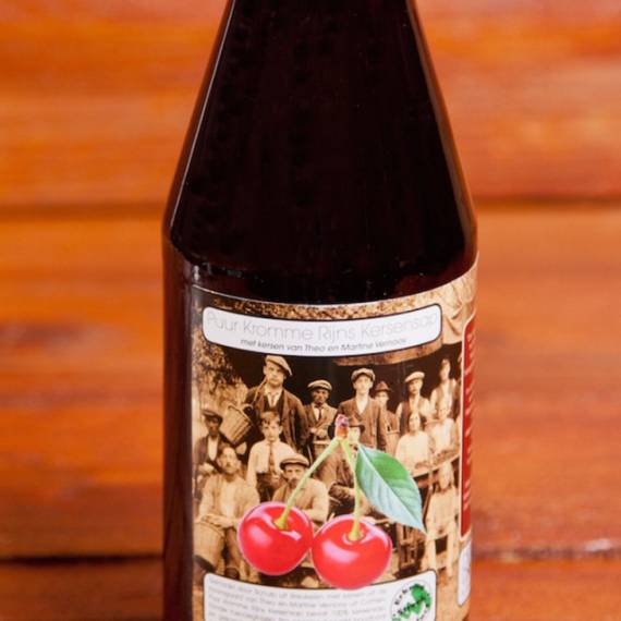 Ambachtelijke appel-kersensap (fles 750 ml)