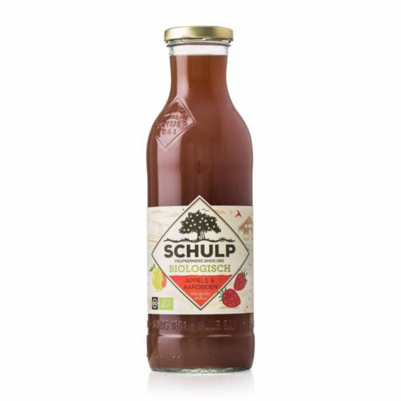 Schulp appel-aardbeisap ( flesje 200 ml)